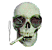 骷髅抽香烟