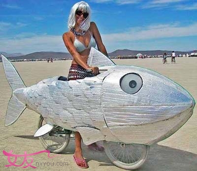 鱼儿造型的自行车