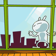 兔斯基爬窗户，看见了也别告诉别人